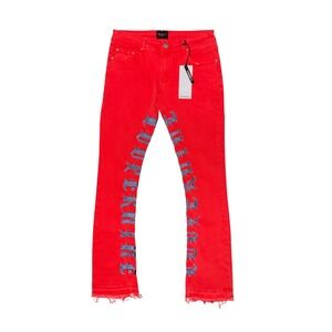 Cooper 9 Gothic Embroidered Distressed Jeans Streetwear Skater Y2K Indie Sleaze
